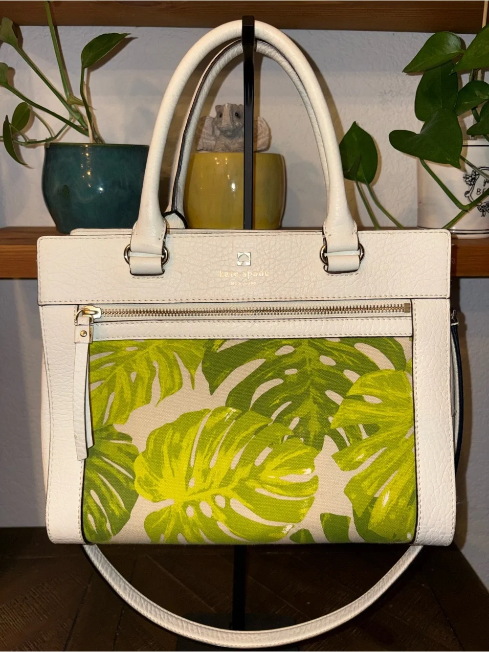 Kate Spade Perri Lane Romy Tropical Palm Leaf Satchel